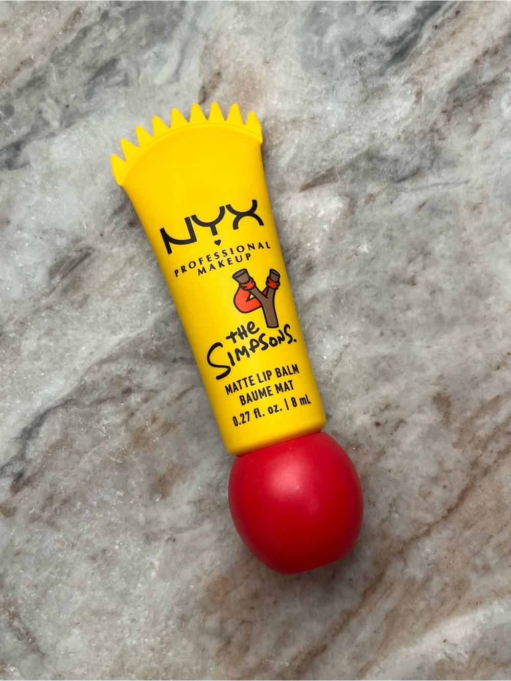 NYX x The Simpsons Smushy Soft Matte Lip Balm in Rebel Red
